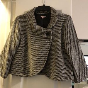 Black and white short jacket